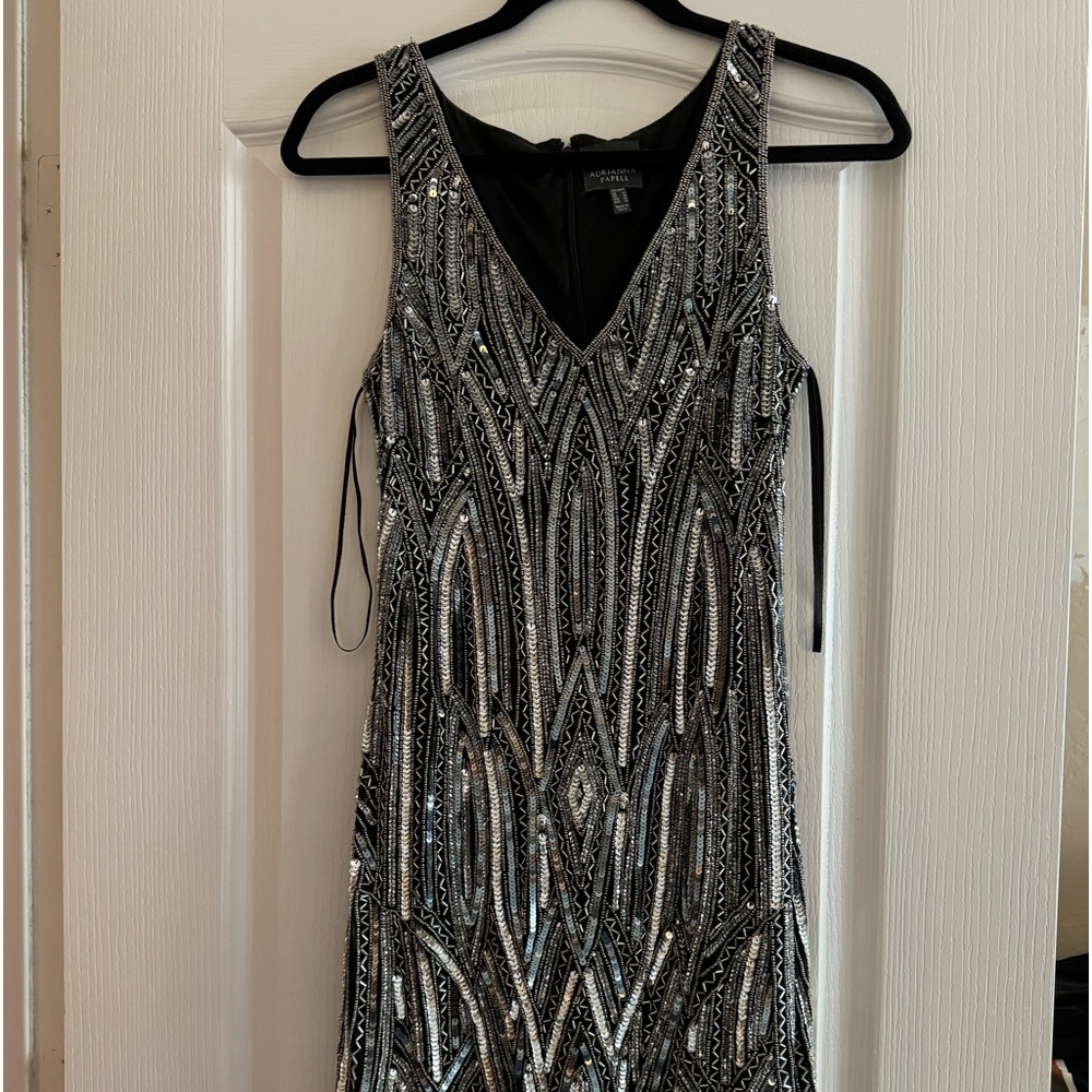 EUC beautiful black beaded dresss